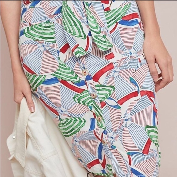 Anthropologie CONVERSATIONS Limited Edition Umbrella Print Skirt - Picture 4 of 9